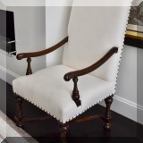 F06. Set of 10 Bernhardt upholstered dinng chairs, including 8 side chairs and 2 arm chairs. 45”h 